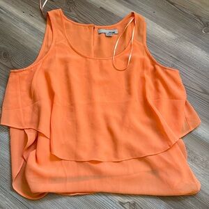 Shear tank blouse